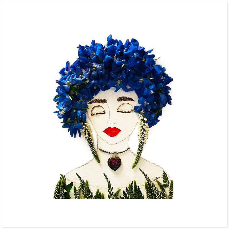 Blue Fine Art Print - Square Unframed