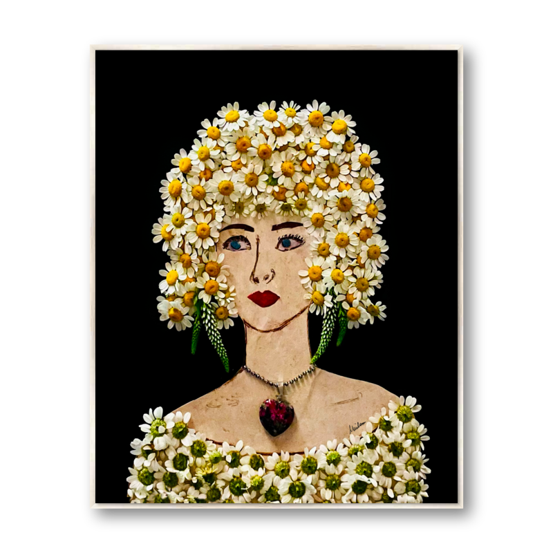 Daisy Metal Print - Rectangle Silver