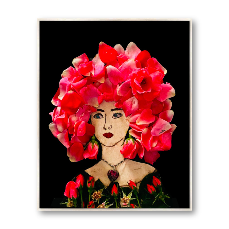 Dewey Rose Metal Print - Rectangle Silver