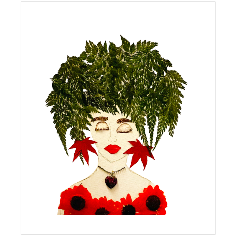 Fern Red Fine Art Print - Rectangle Unframed