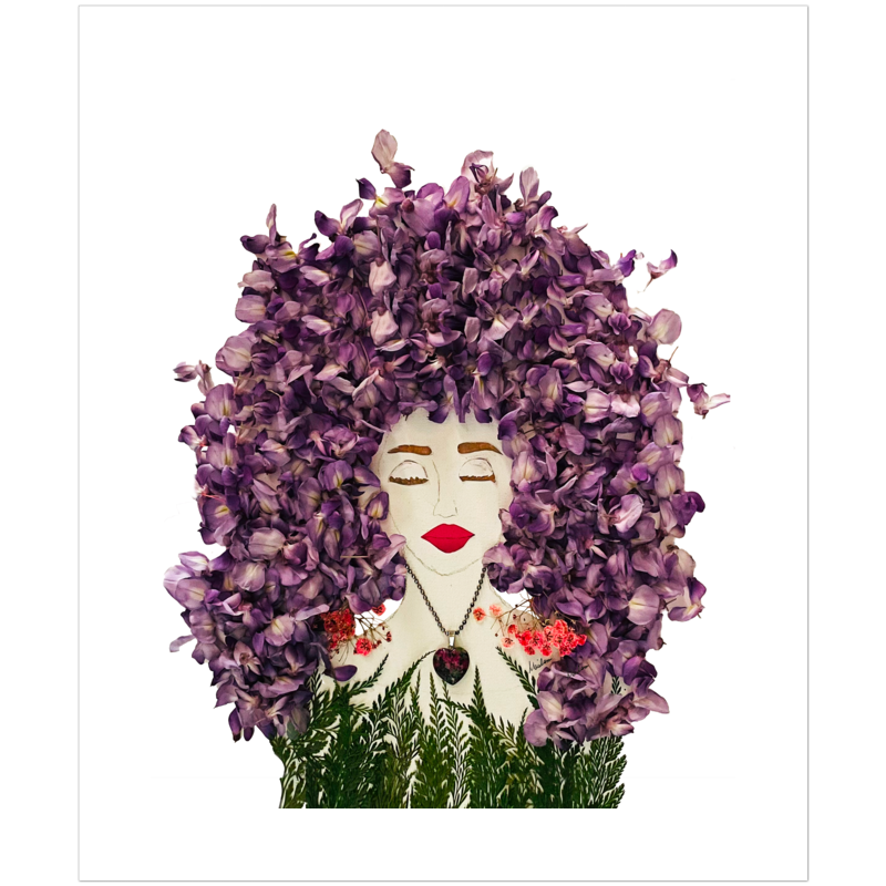 Hippie Wisteria Fine Art Print - Rectangle Unframed