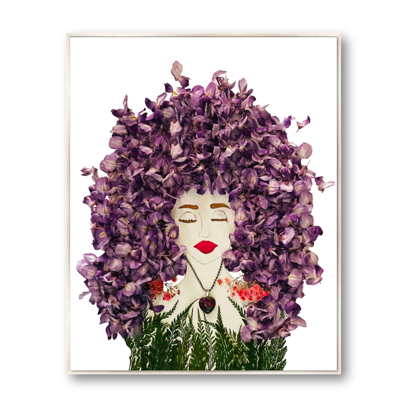 Hippie Wisteria Metal Print - Rectangle Silver