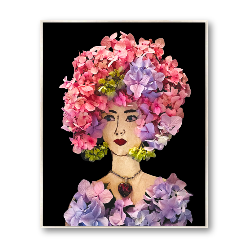 Hydrangea Metal Print - Rectangle Silver