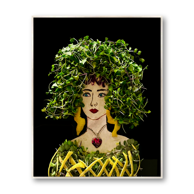 Sprouts with a Twist Metal Print - Rectangle Silver