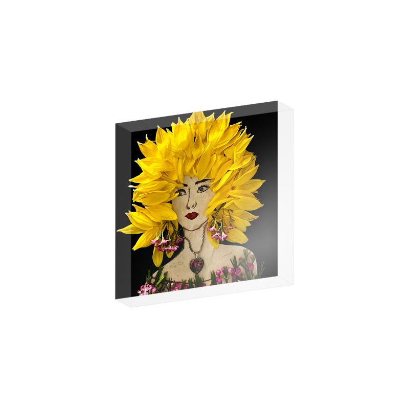 "Sunflower" Acrylic Block