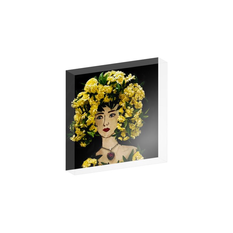 "Lady Banks" Acrylic Block