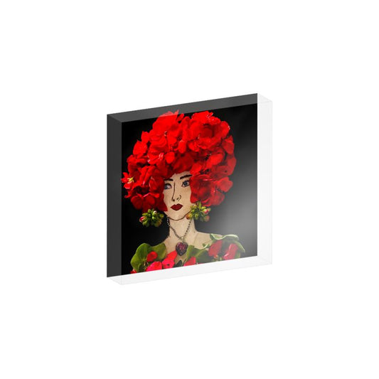 "Gardenia" Acrylic Block