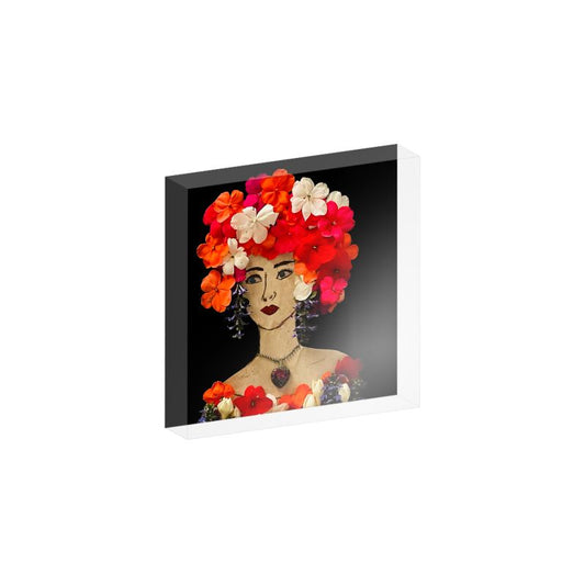 "Impatiens" Acrylic Block
