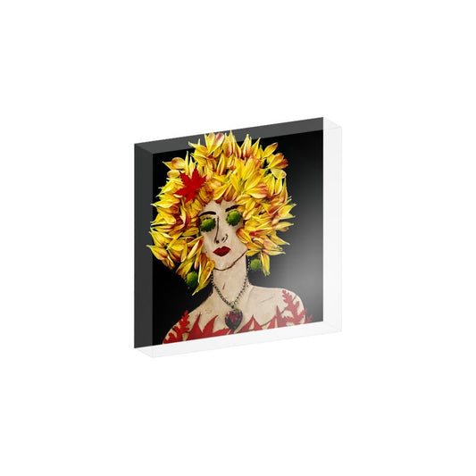 "Green Eyes" Acrylic Block