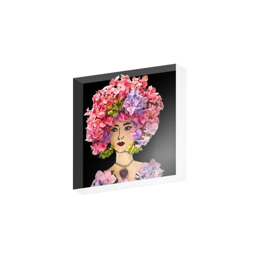 "Hydrangea" Acrylic Block