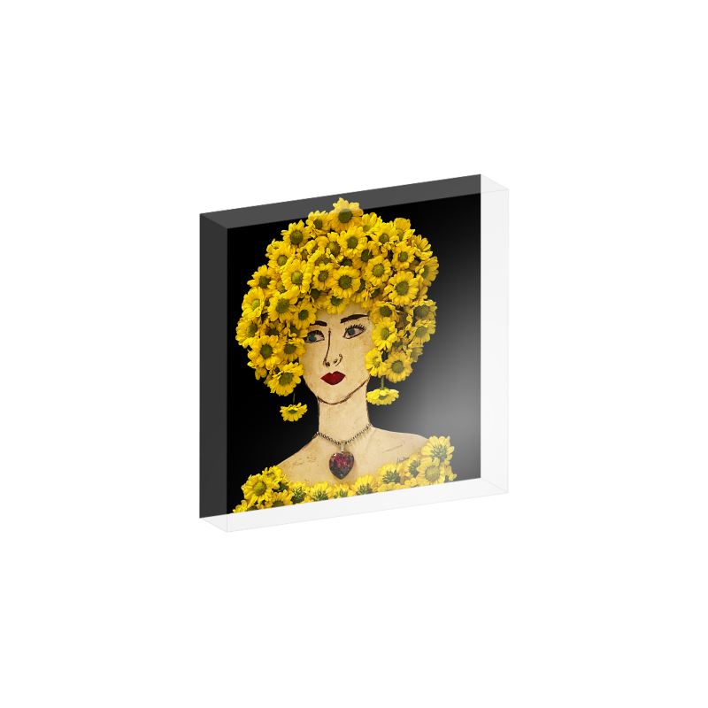 "Wild Daisy" Acrylic Block