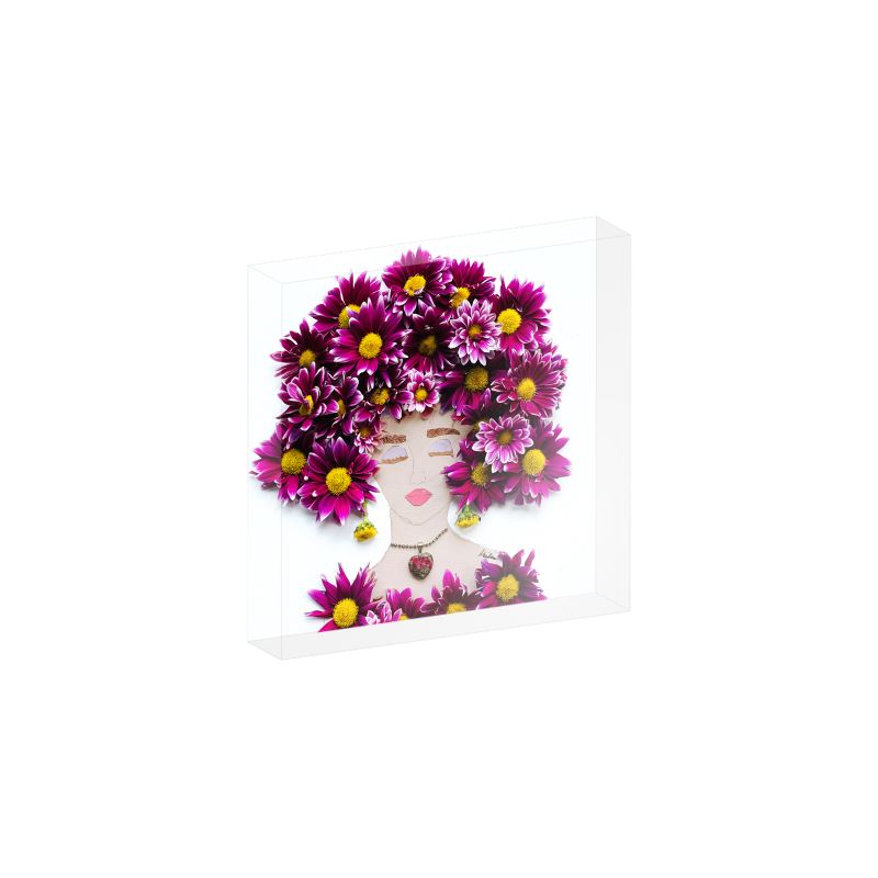 "Chrysanthemum" Acrylic Block