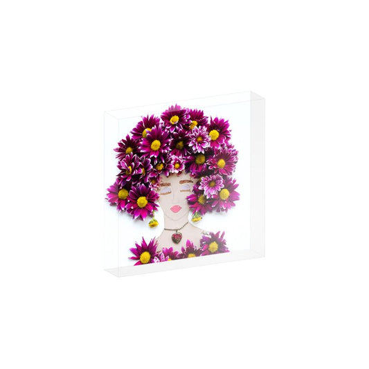 "Chrysanthemum" Acrylic Block