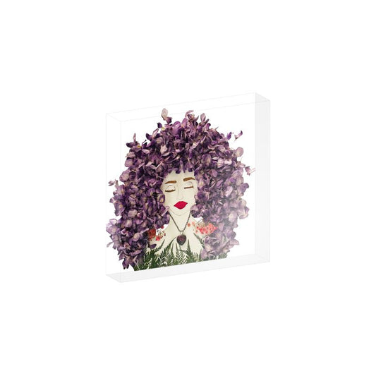 "Hippie Wisteria" Acrylic Block