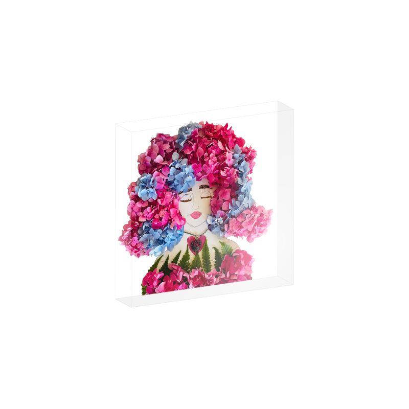 "Hippie Hydrangea" Acrylic Block