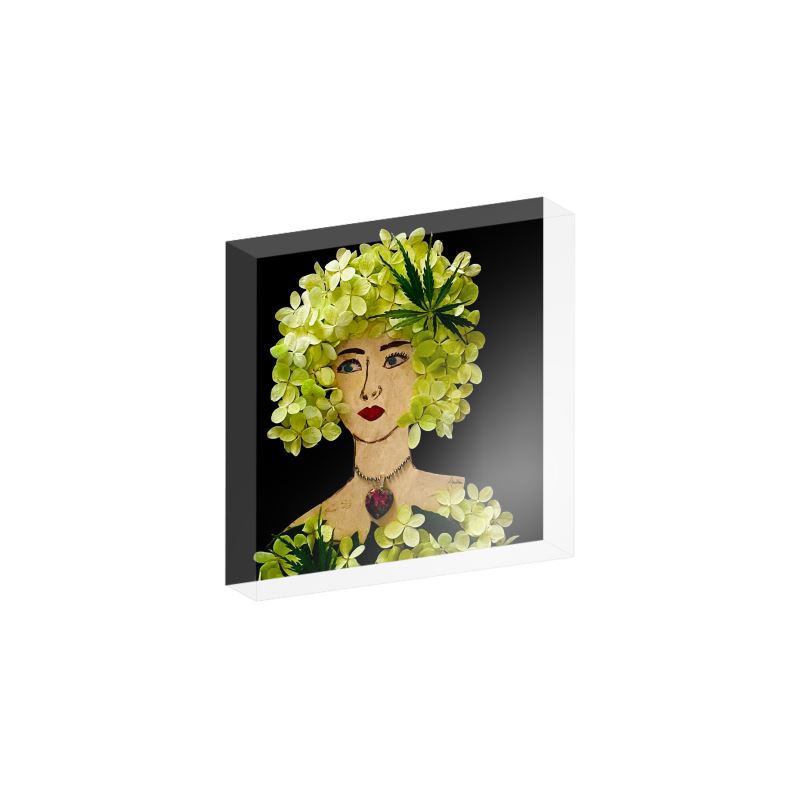 "Panicle Hydrangea" Acrylic Block