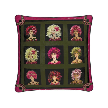 Pink  & White Lulus Pillow Cover. No insert.