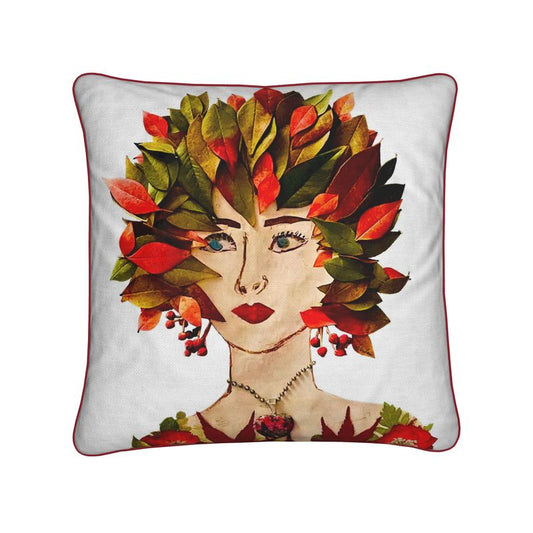 "Red Nandina" Pillow Cover. No insert.