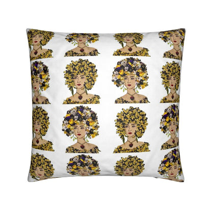 "Gilded Pansy & "Pansy" Pillow Cover. No insert.