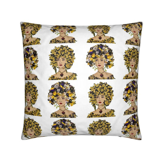 "Gilded Pansy & "Pansy" Pillow Cover. No insert.