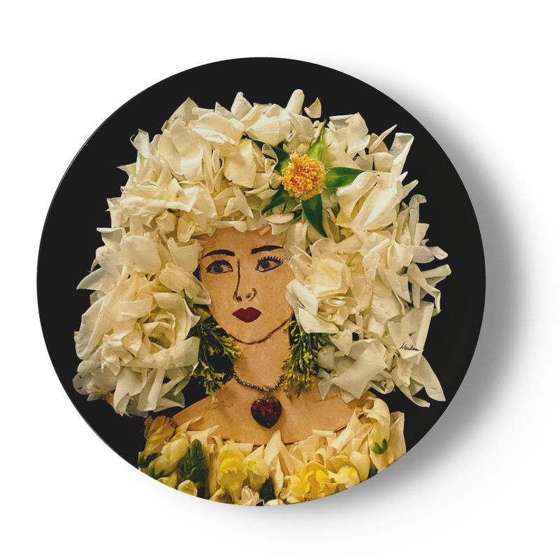 White Christmas Lulus. Set of 4 China Plates