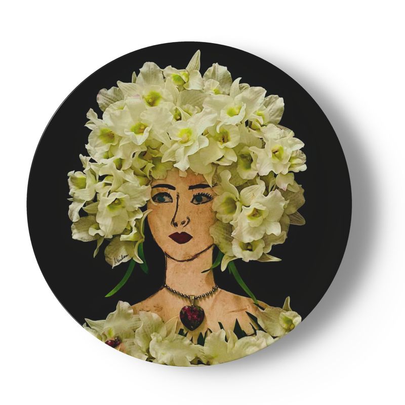 White Christmas Lulus. Set of 4 China Plates