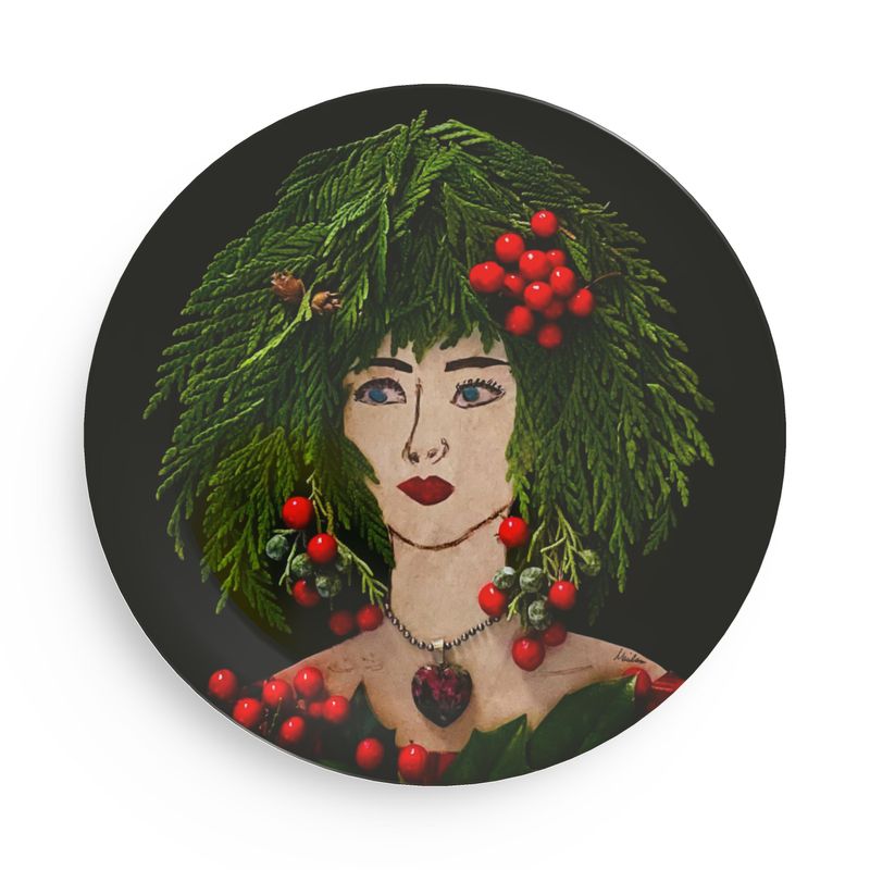 Holiday Party Plates. Set of 4.