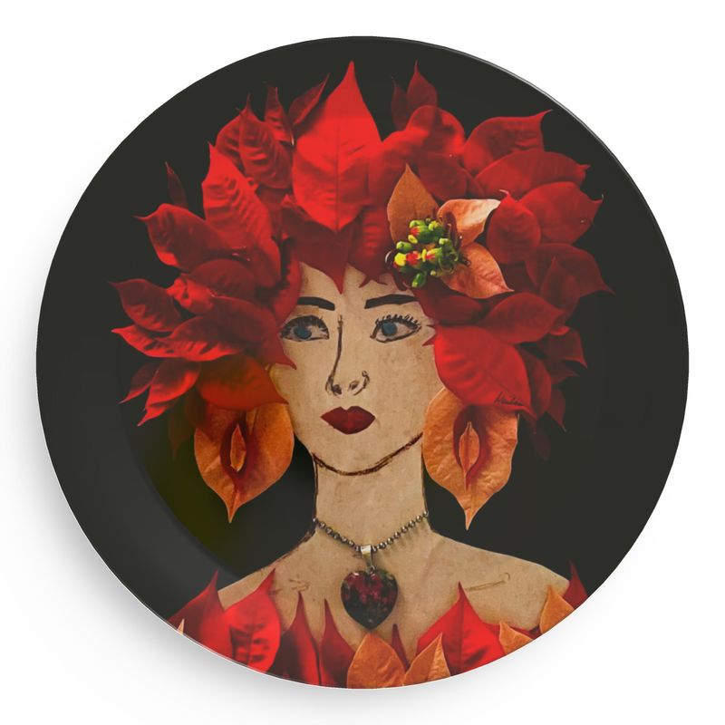 Holiday Party Plates. Set of 4.