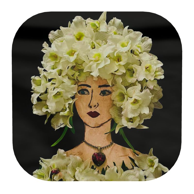 "White Petal" Coasters 8-Pack