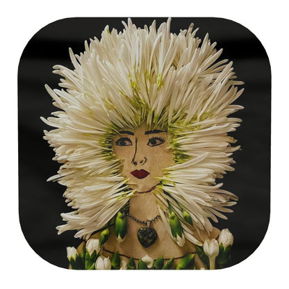 "White Petal" Coasters 8-Pack