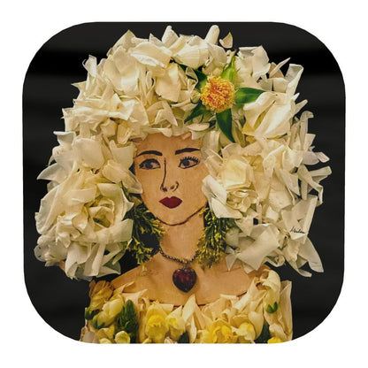 "White Petal" Coasters 8-Pack