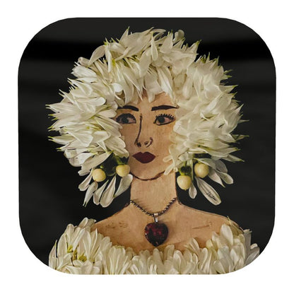 "White Petal" Coasters 8-Pack
