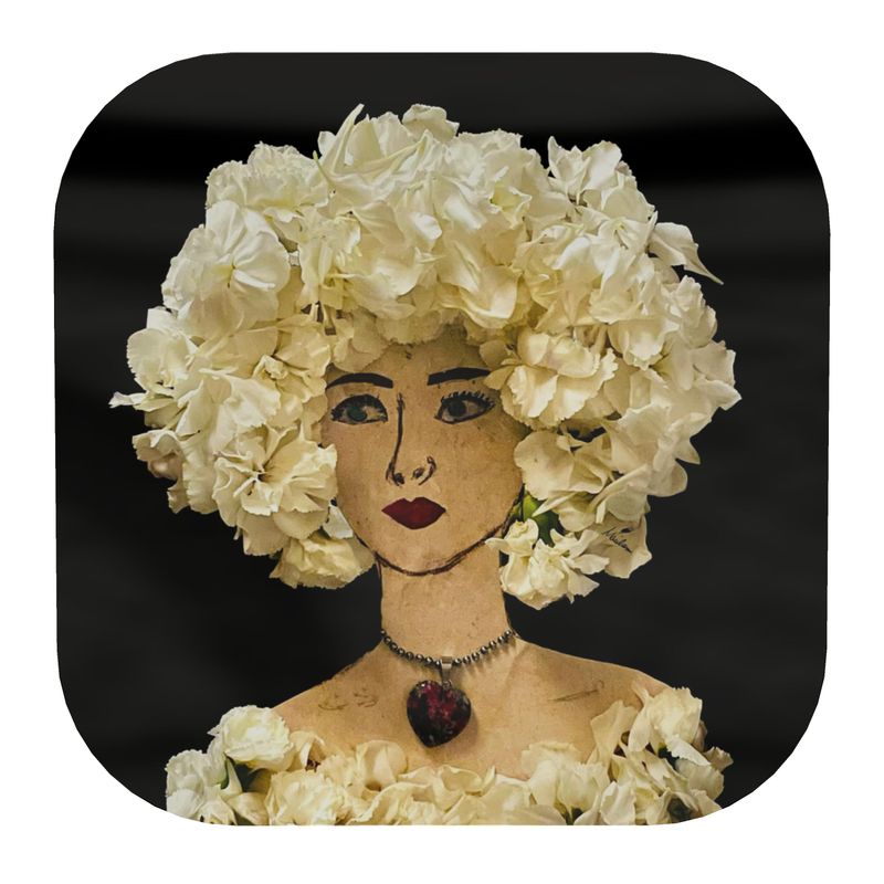 "White Petal" Coasters 8-Pack