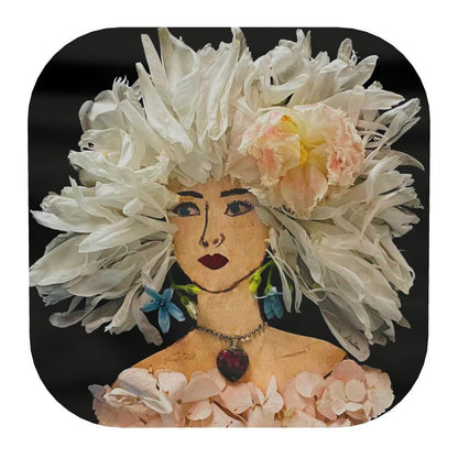 "White Petal" Coasters 8-Pack