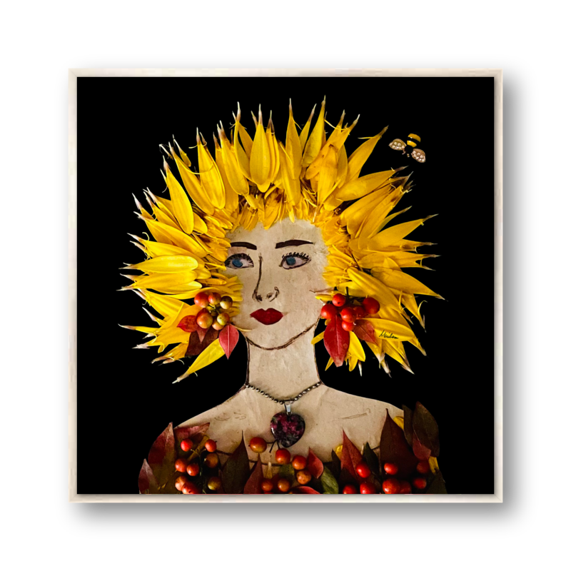 Autumn Sun Metal Print - Square Silver