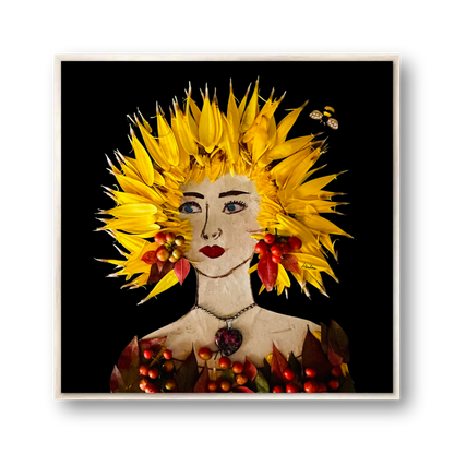 Autumn Sun Metal Print - Square Silver