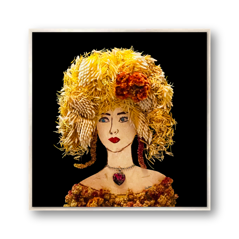 Banksia Metal Print - Square Silver