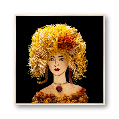 Banksia Metal Print - Square Silver