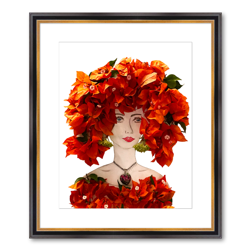 Bougainvillea Fine Art Print - Rectangle Academie Frame