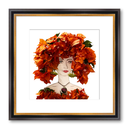 Bougainvillea Fine Art Print - Square Academie Frame