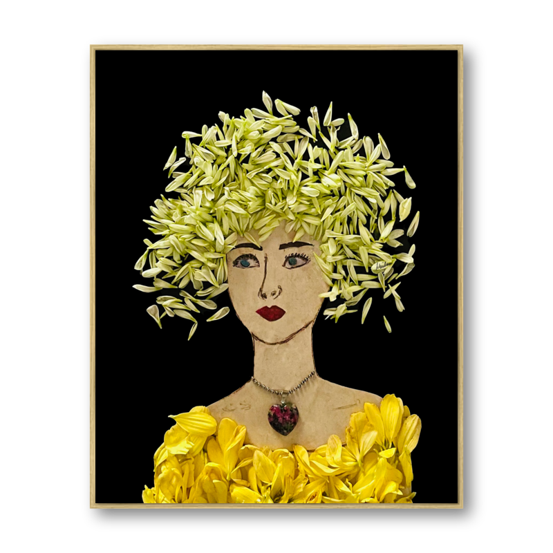 Brassica Metal Print - Rectangle Gold