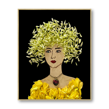 Brassica Metal Print - Rectangle Gold