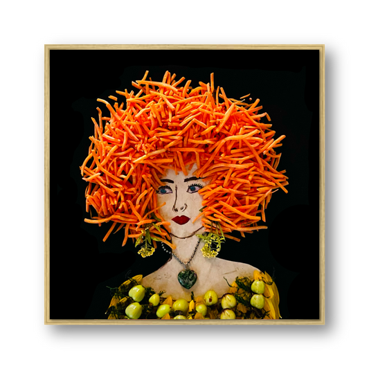 Carrot Metal Print - Square Gold