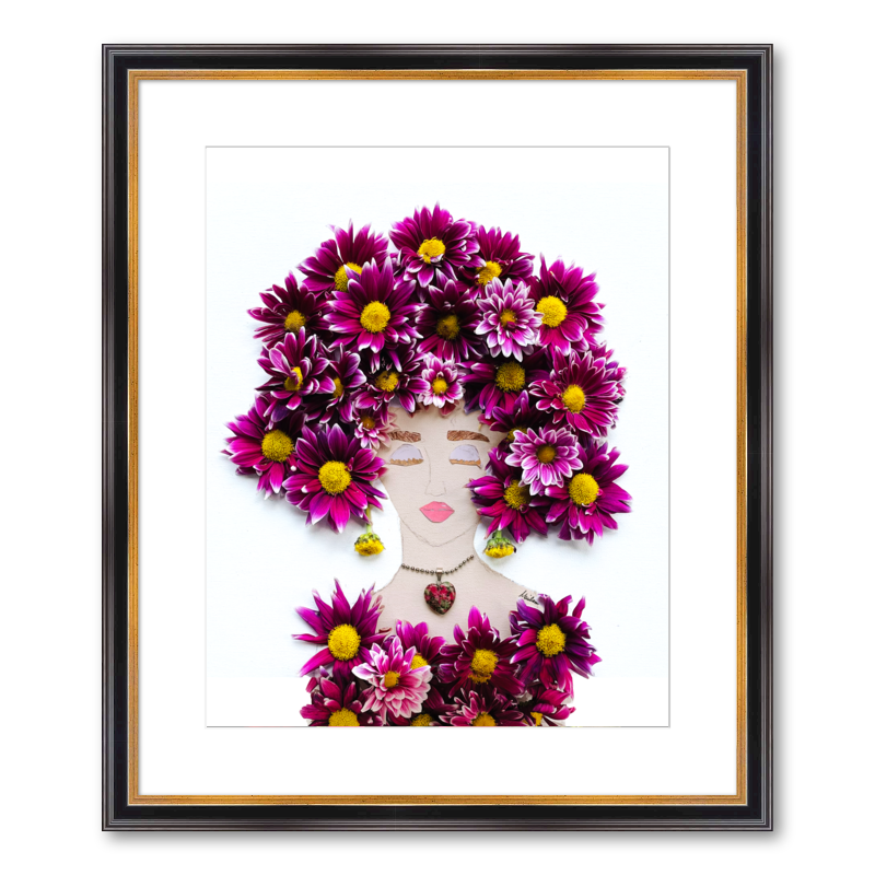 Chrysanthemum Fine Art Print - Rectangle Academie Frame