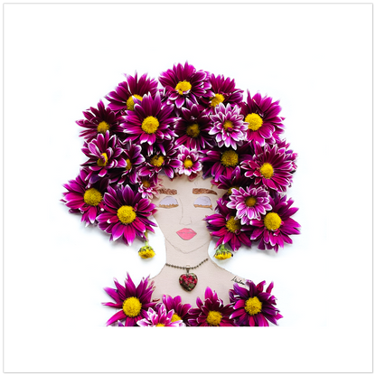 Chrysanthemum Fine Art Print - Square Unframed