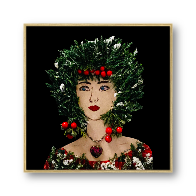 Cypress Metal Print - Square Gold