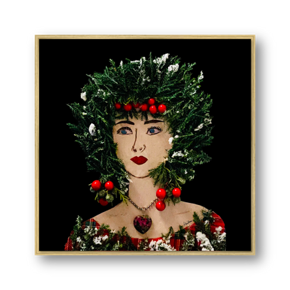 Cypress Metal Print - Square Gold