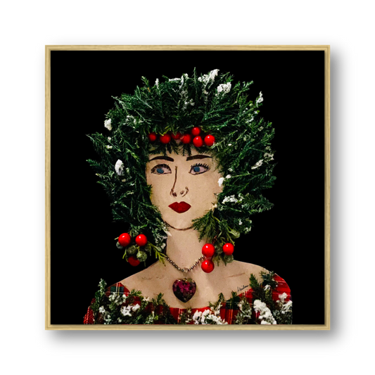 Cypress Metal Print - Square Gold