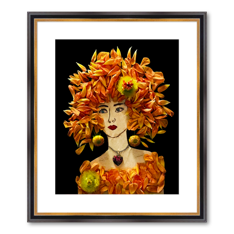 Dahlia Fine Art Print - Rectangle Academie Frame