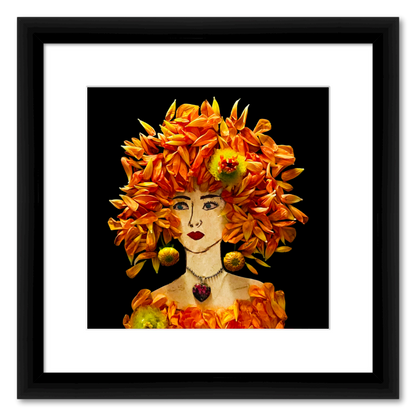 Dahlia Fine Art Print - Square Italian Prime Frame